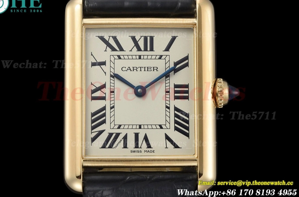 25.5mm DRF Dial Must Silver Quartz YG Tank LE 0224